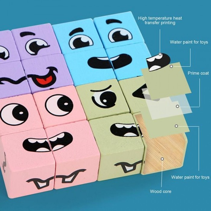 Joc de tip Puzzle Expresii faciale - Expression puzzle building blocks 2 [7]