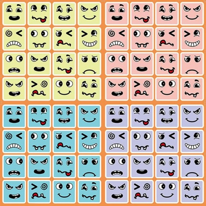 Joc de tip Puzzle Expresii faciale - Expression puzzle building blocks 2 [6]