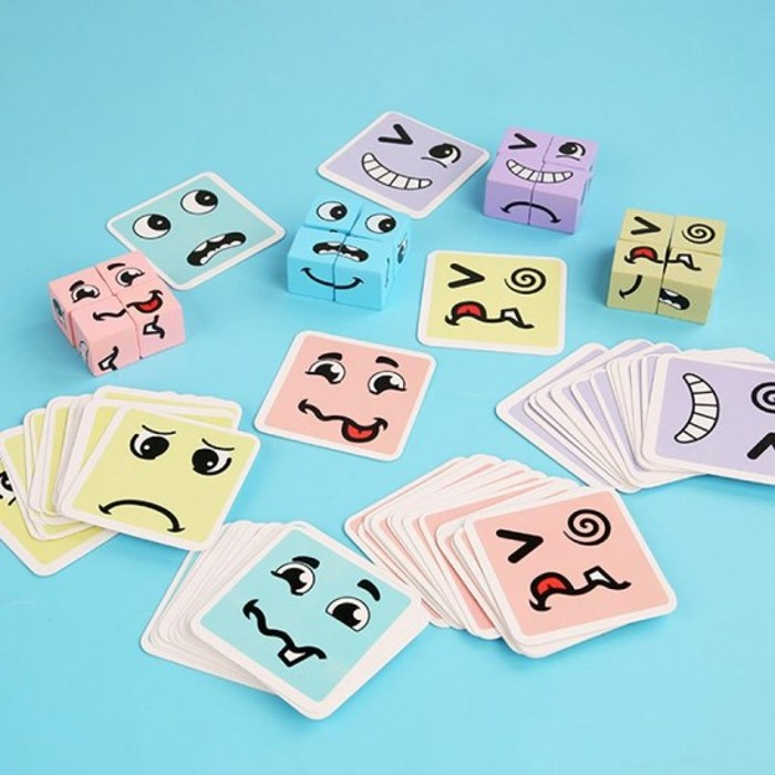 Joc de tip Puzzle Expresii faciale - Expression puzzle building blocks 2 [3]