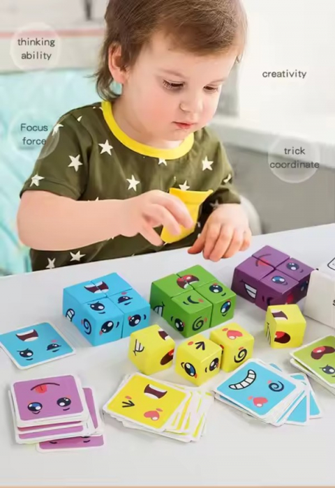 Joc de tip Puzzle Expresii faciale - Smiley face Rubik's cube [4]