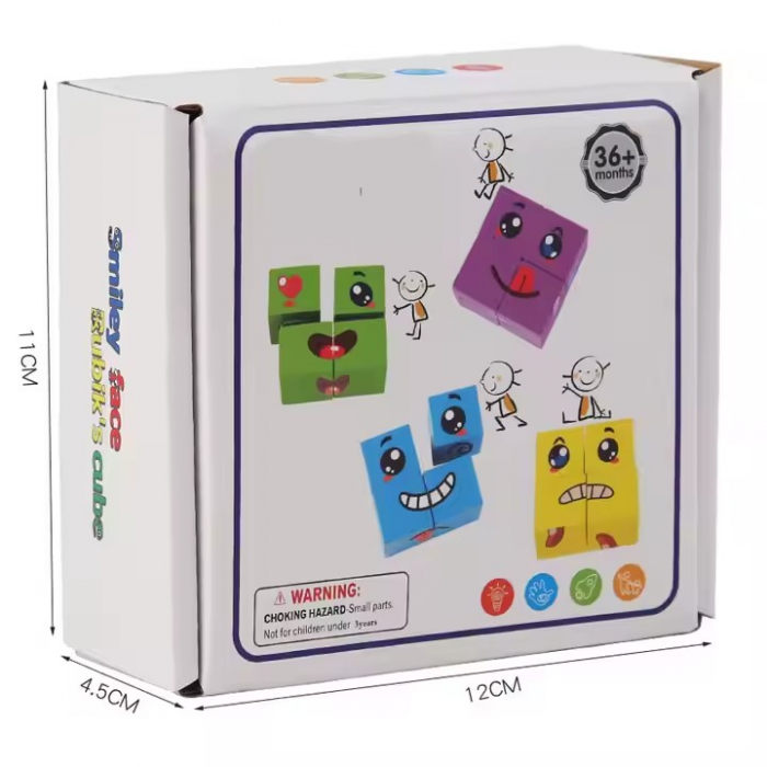 Joc de tip Puzzle Expresii faciale - Smiley face Rubik's cube [6]
