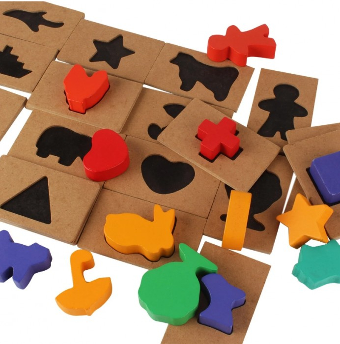 Joc din lemn obiecte si umbra lor Puzzle Blocks [6]