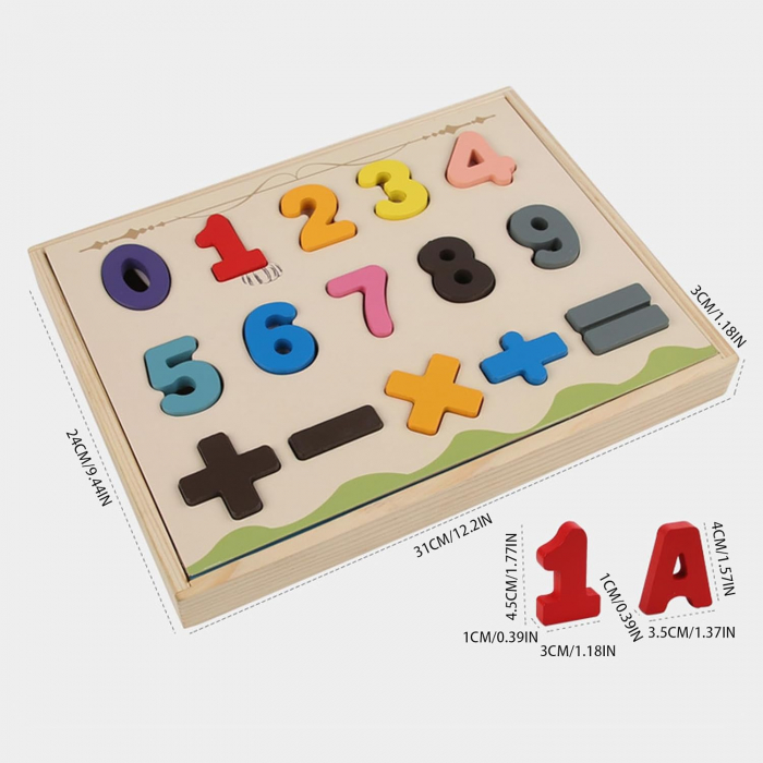 Joc din lemn sortator de cifre si litere Alphanumeric Pairings [5]