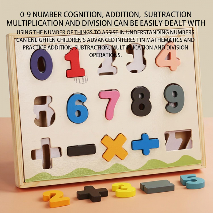 Joc din lemn sortator de cifre si litere Alphanumeric Pairings [2]