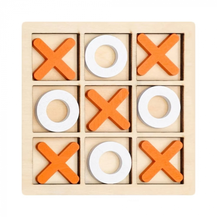 Joc din lemn X si 0 dimensiune 17,5 x 17,5 cm [3]