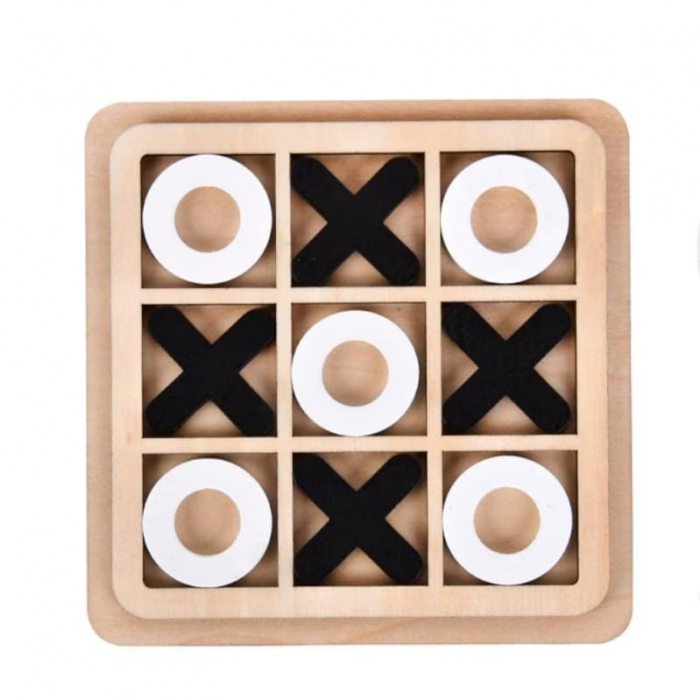 Joc din lemn X si 0 dimensiune 18 x 18 cm [3]