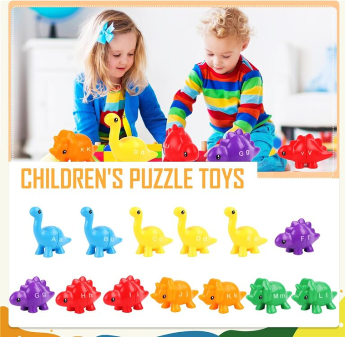 Joc educativ de asociere si potrivire alfabet dinozauri Matching Dinos [8]