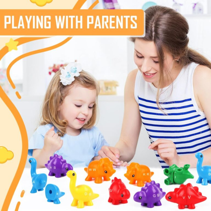 Joc educativ de asociere si potrivire alfabet dinozauri Matching Dinos [7]