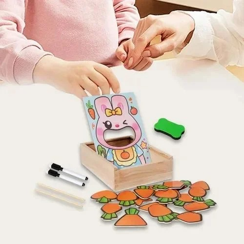 Joc educativ din lemn Hraneste iepurasul [2]