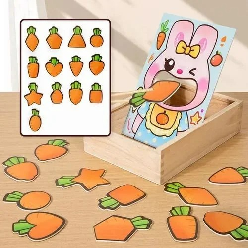 Joc educativ din lemn Hraneste iepurasul [3]