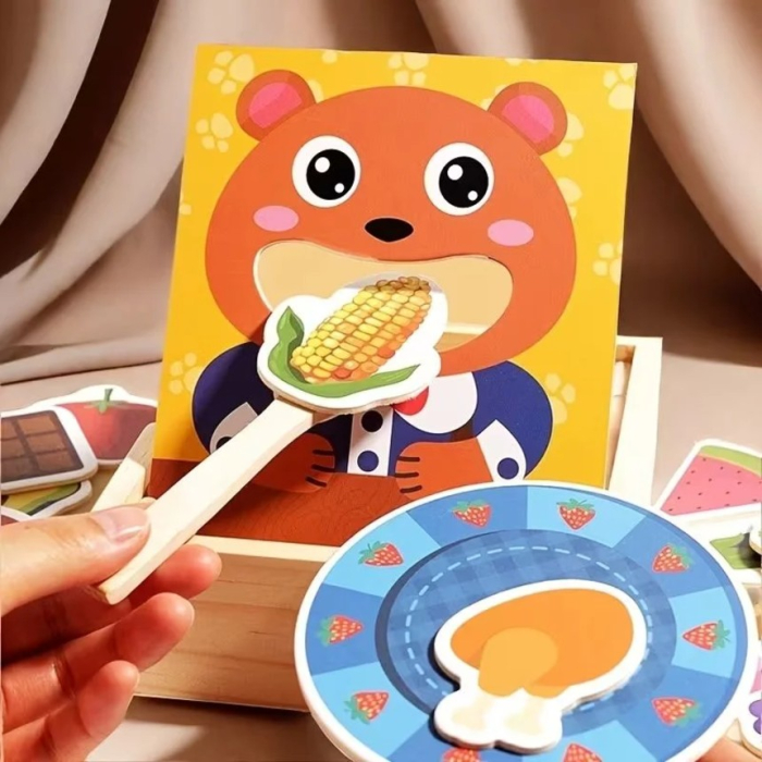 Joc educativ din lemn Hraneste ursuletul [4]