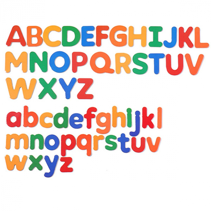 Joc educativ din lemn Invata literele mari si literele mici de tipar Magnetic letters [4]