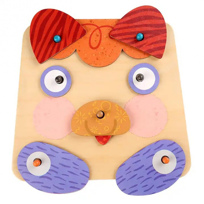 Joc educativ Montessori din lemn de construit animalute - Creative Board [2]
