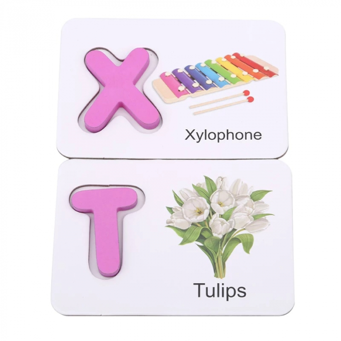 Joc Educativ pentru învăţarea alfabetului in limba engleză- English letter identification card [4]