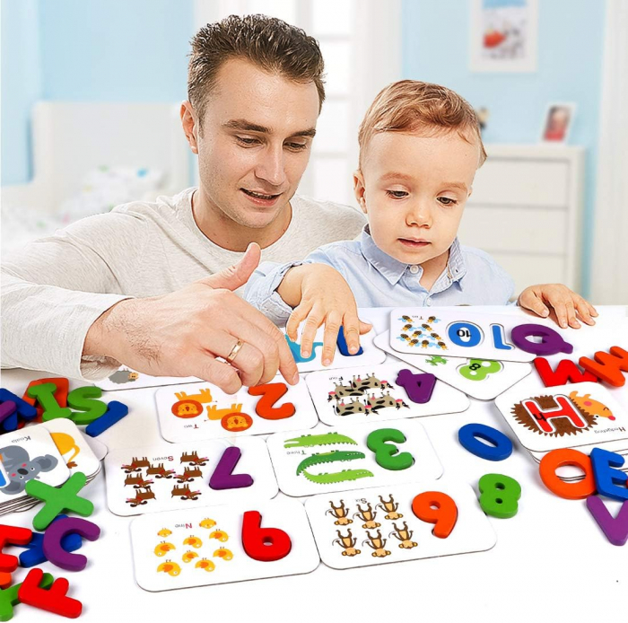 Joc Educativ pentru învăţarea alfabetului si a numerelor in limba engleză- Alphabet paired card [7]