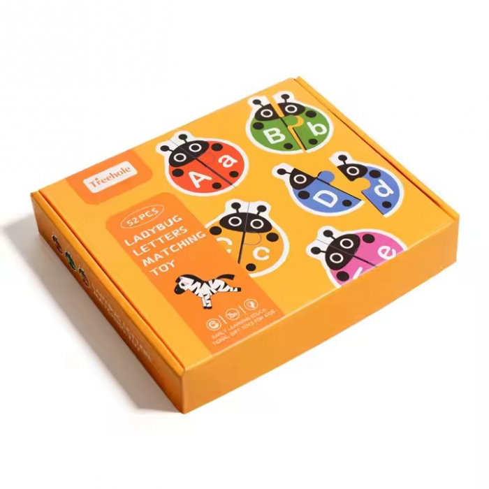 Joc educativ tip puzzle alfabet litere mari si litere mici gargarite Ladybug letters matching toy [3]