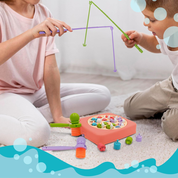 Joc interactiv 2 in 1 Pescuit si Whack-a-mole cartite Fun Fishing and hit gopher [9]