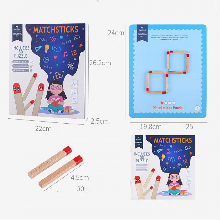 Joc magnetic de logica POTRIVESTE BETISOARELE - MATCHSTICKS [4]