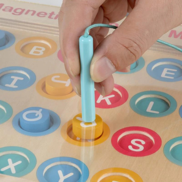 Joc magnetic de tip labirint alfabet litere mari de tipar Alphabet Maze [3]