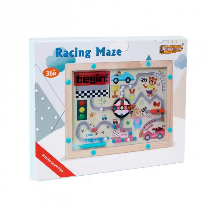 Joc magnetic de tip labirint sortare culori Cursa de masini Racing Maze [2]