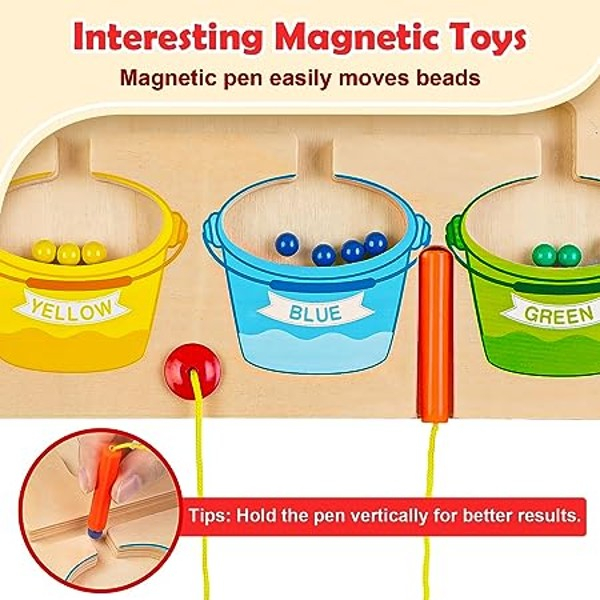 Joc magnetic de tip labirint sortare culori si numarare [8]
