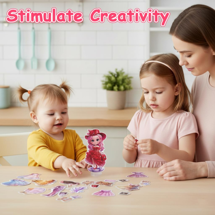 Joc magnetic Imbraca Fetita diferite modele [3]