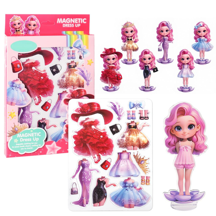 Joc magnetic Imbraca Fetita diferite modele [6]