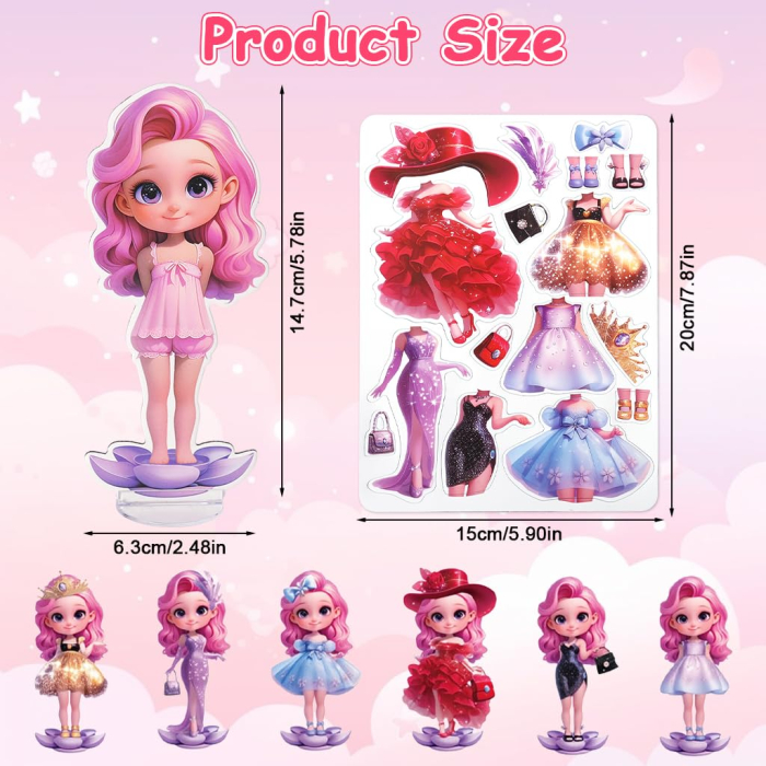 Joc magnetic Imbraca Fetita diferite modele [5]