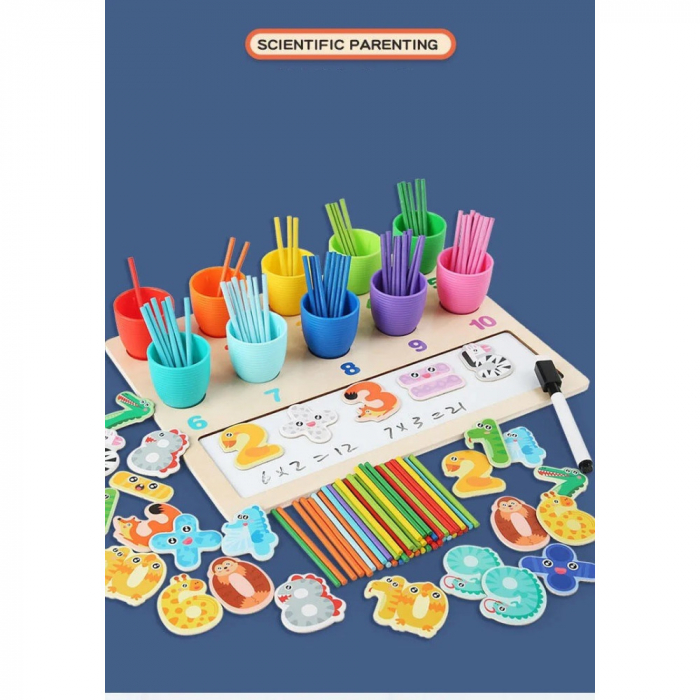 Joc Montessori de matematica si clasificare culori - Mathematics classification early education board [2]