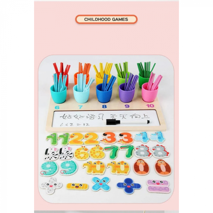 Joc Montessori de matematica si clasificare culori - Mathematics classification early education board [4]