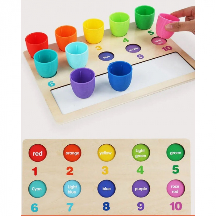 Joc Montessori de matematica si clasificare culori - Mathematics classification early education board [8]
