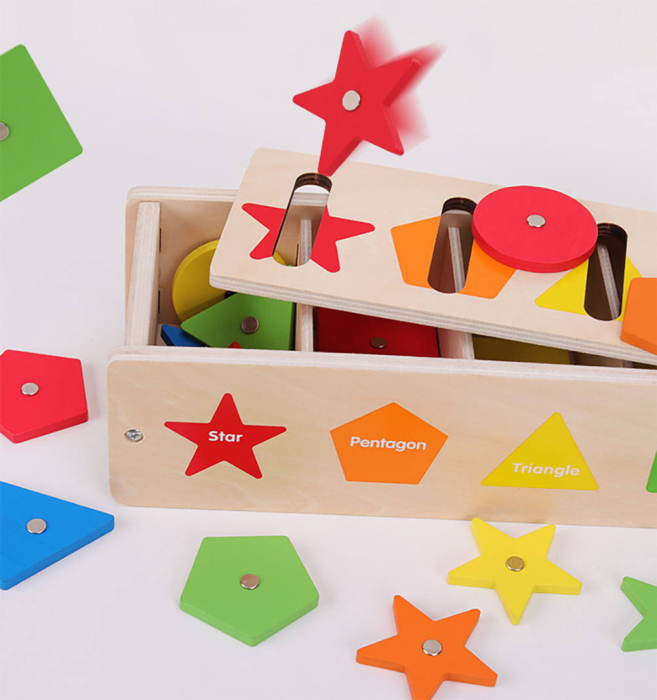 Joc Montessori de sortare și asociere culori si forme geometrice  in limba Romana [4]