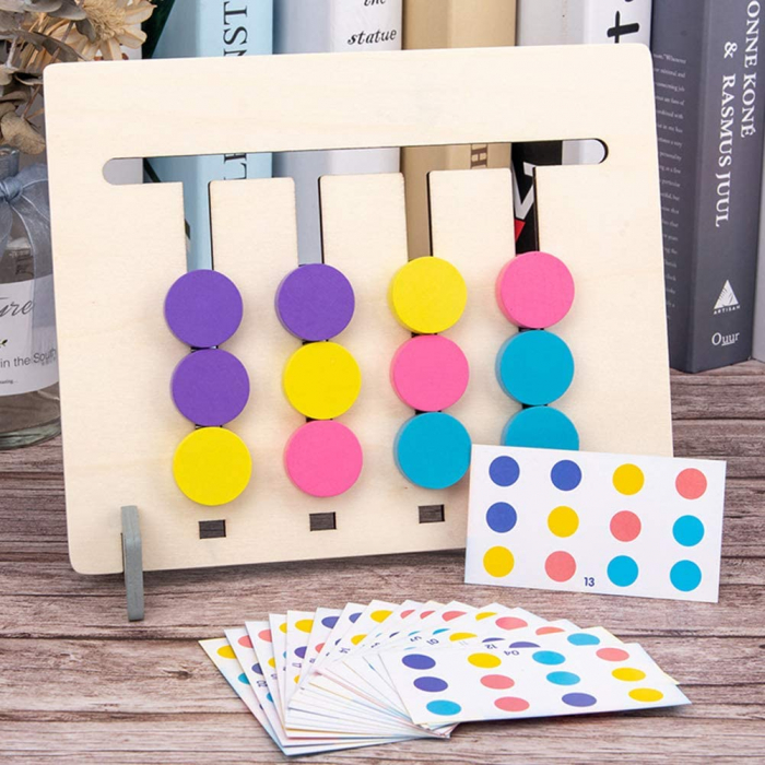 Joc Montessori de tip labirint de asociere și sortare culori si animale - FOUR COLOR LOGIC GAME [3]