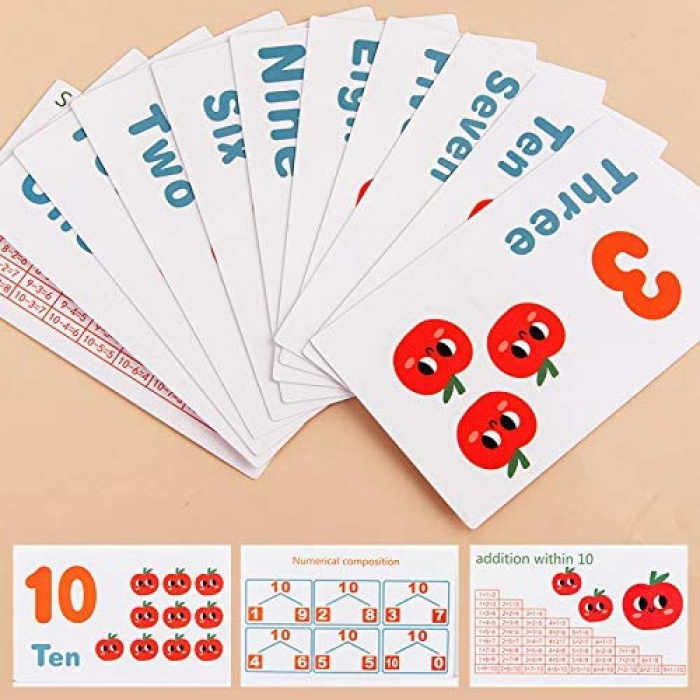 Joc Montessori din lemn copacul cu mere Apple tree digital toy [2]