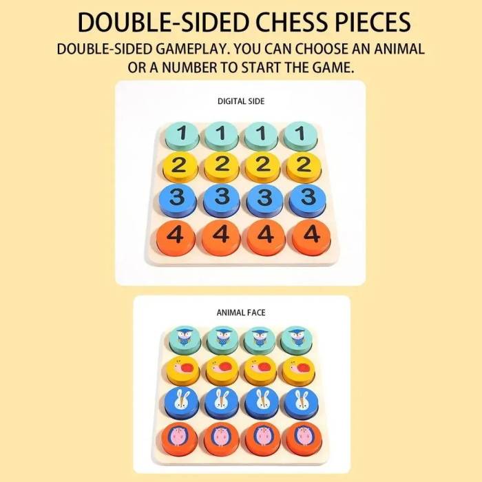 Joc Sudoku din lemn animale si numere [4]