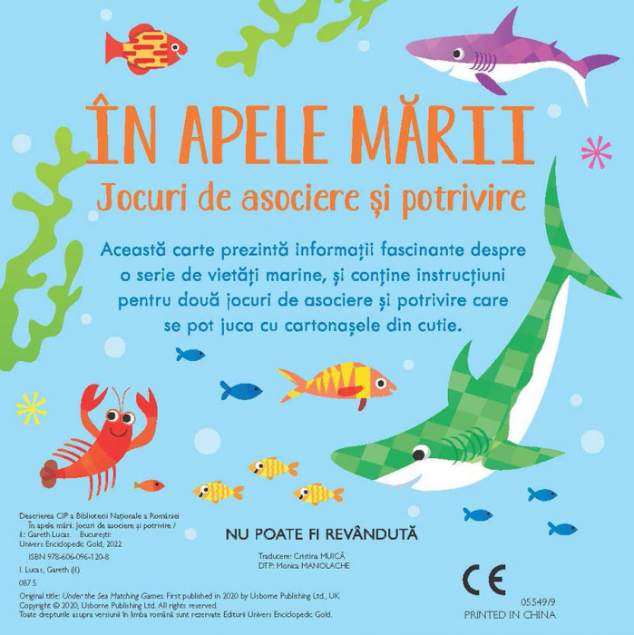 Jocuri de asociere si potrivire. In apele marii (Usborne) [5]