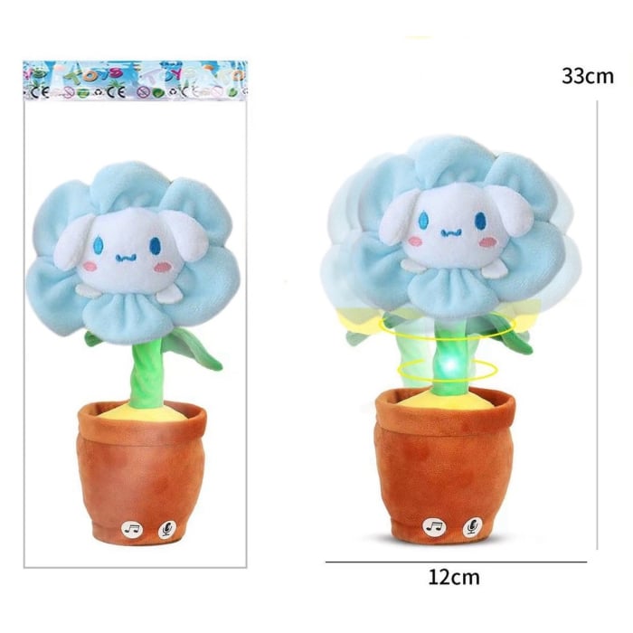 Jucarie de plus interactiva cu 120 de melodii model floare iepure dansator, functie de imitare si inregistrare [2]