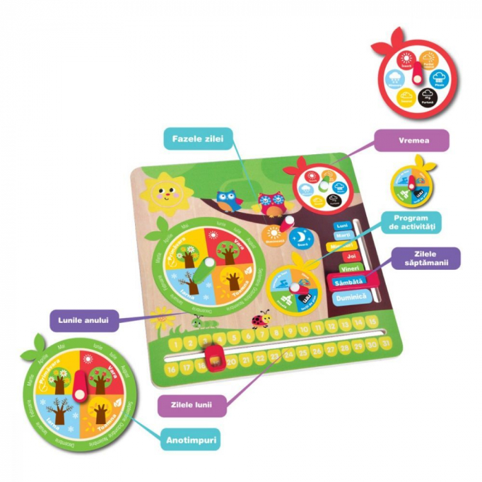Jucarie din lemn, Noriel Bebe Wood, Calendar de prichindei [2]