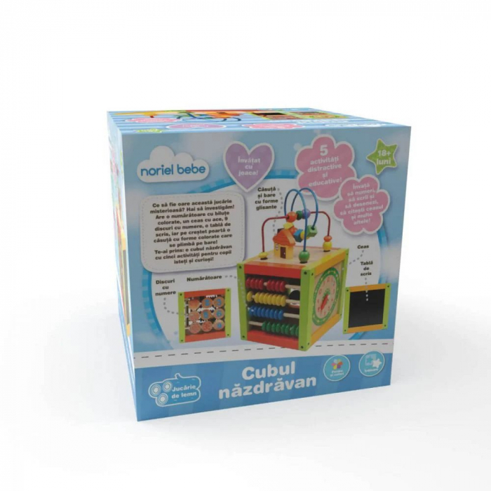 Jucarie din lemn, Noriel Bebe Wood - Cubul nazdravan [3]