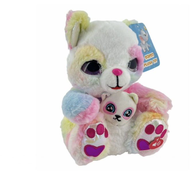 Jucarie din plus interactiva ursulet cu pui Peek a Boo [3]