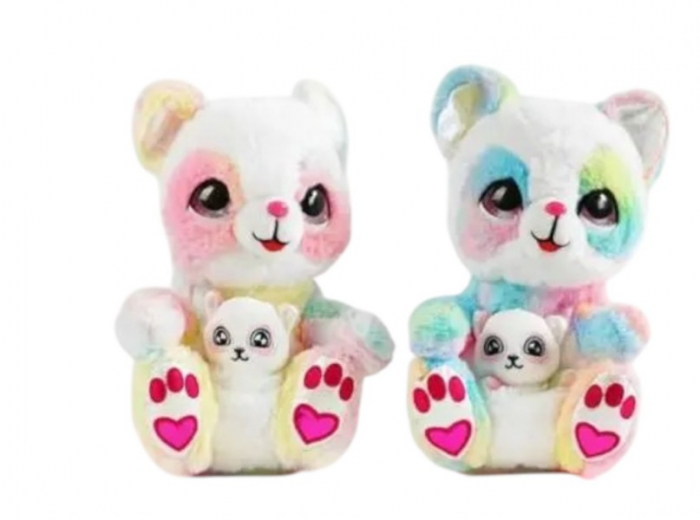 Jucarie din plus interactiva ursulet cu pui Peek a Boo [2]