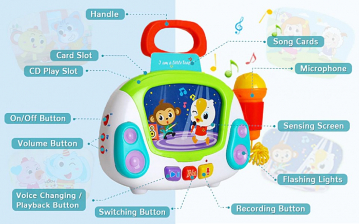 Jucarie interactiva cu lumini si sunete Statie Karaoke Hola Toys [8]