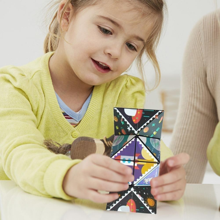 Jucarie Interactiva Cub Rubik 3D Anti-stres, Tema Spatiu Cosmic [6]