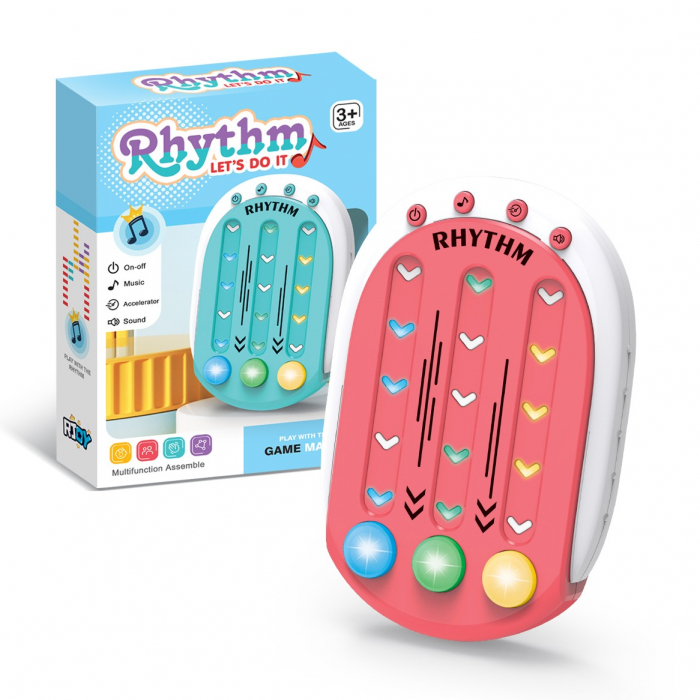 Jucarie interactiva tip jocuri ritmice din ABS 8 niveluri de joc rosu [1]