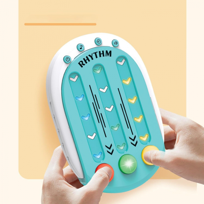Jucarie interactiva tip jocuri ritmice din ABS 8 niveluri de joc verde [5]