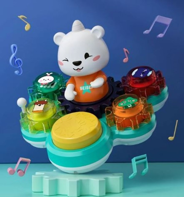 Jucarie interactiva Ursuletul cu tobe Hola Toys Bear Rhythm Drum [3]