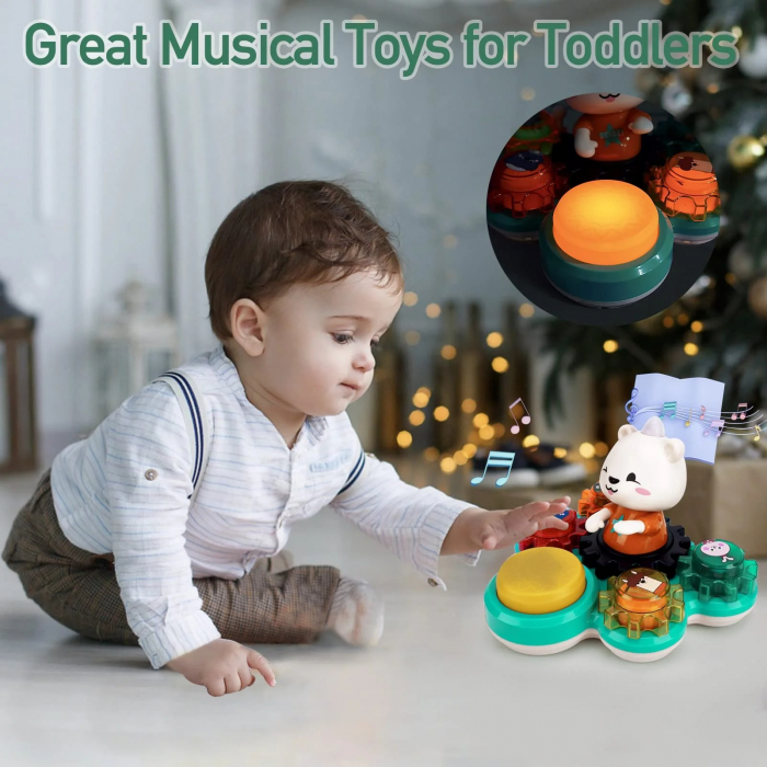 Jucarie interactiva Ursuletul cu tobe Hola Toys Bear Rhythm Drum [6]