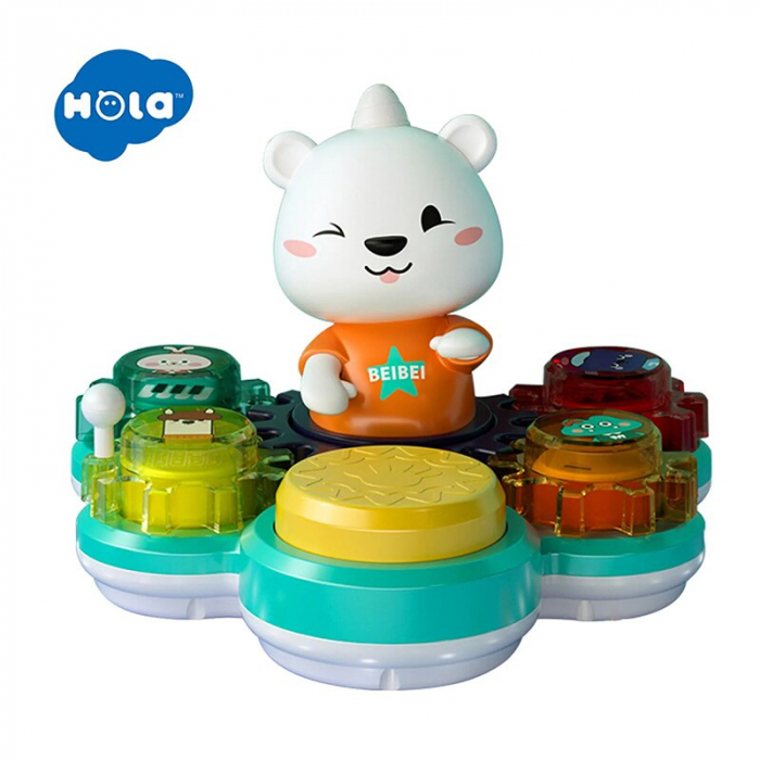 Jucarie interactiva Ursuletul cu tobe Hola Toys Bear Rhythm Drum [2]