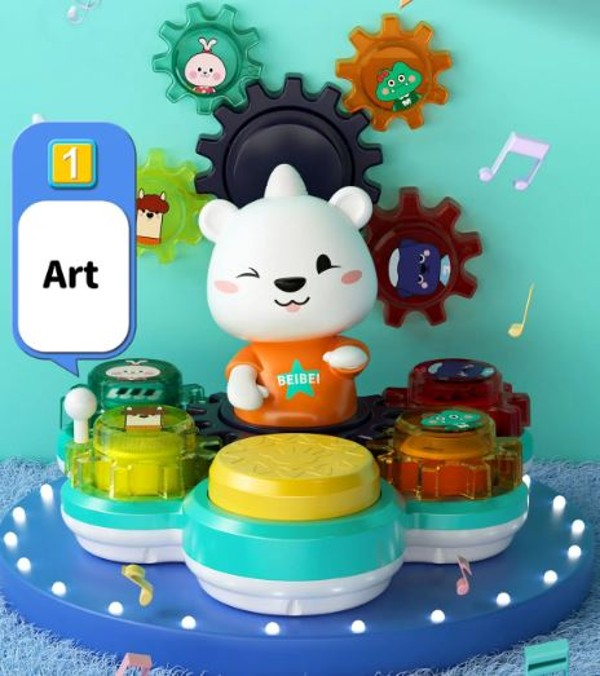 Jucarie interactiva Ursuletul cu tobe Hola Toys Bear Rhythm Drum [4]