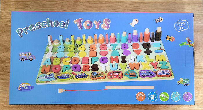 Jucărie multifuncțională din lemn PUZZLE 3D, JOC DE STIVUIT, JOC DE PESCUIT MAGNETIC -VEHICULE Preschool Toys [7]